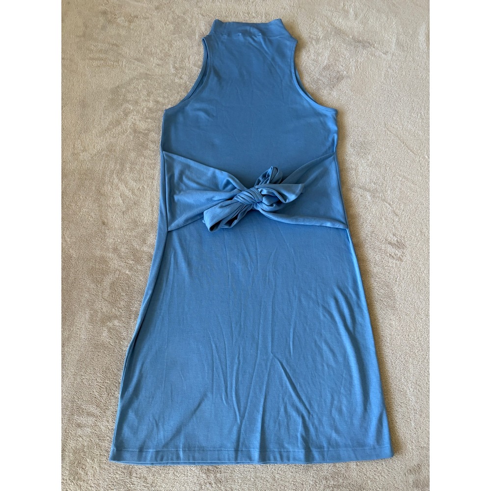 Vince Sleeveless Mini‎ Dress Mock Neck Casual Blue XS